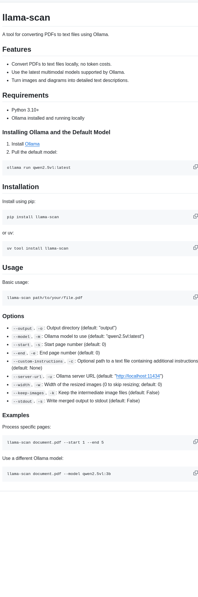 Ngafar Llama Scan screenshot