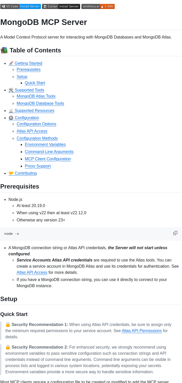 Mongodb Js Mongodb Mcp Server screenshot
