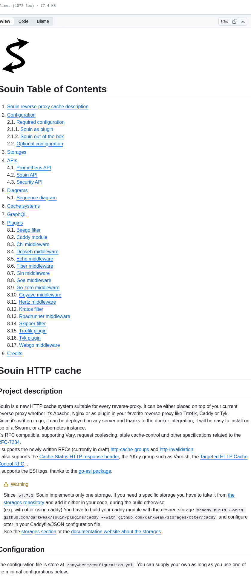 Darkweak Souin screenshot