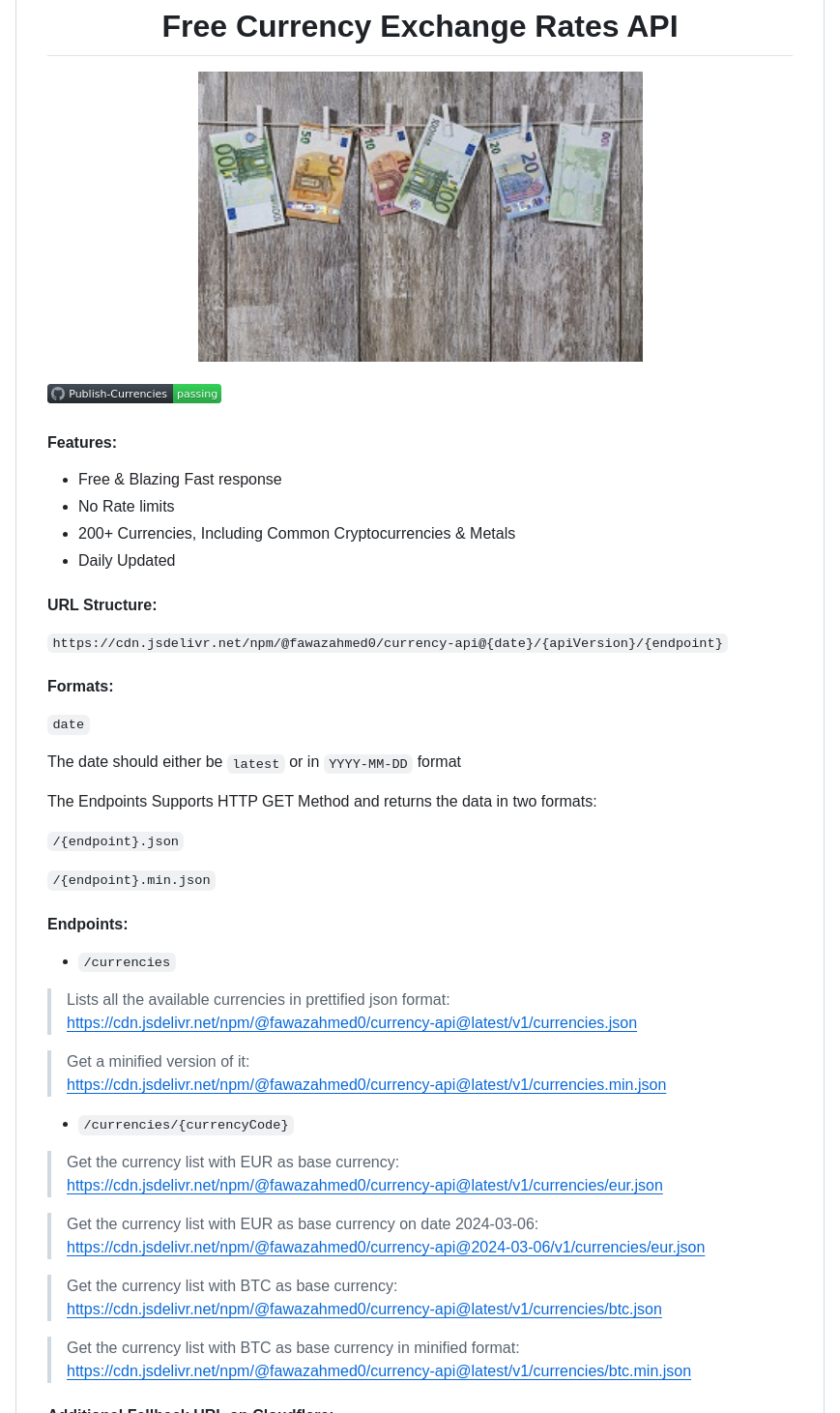 Fawazahmed0 Exchange Api screenshot