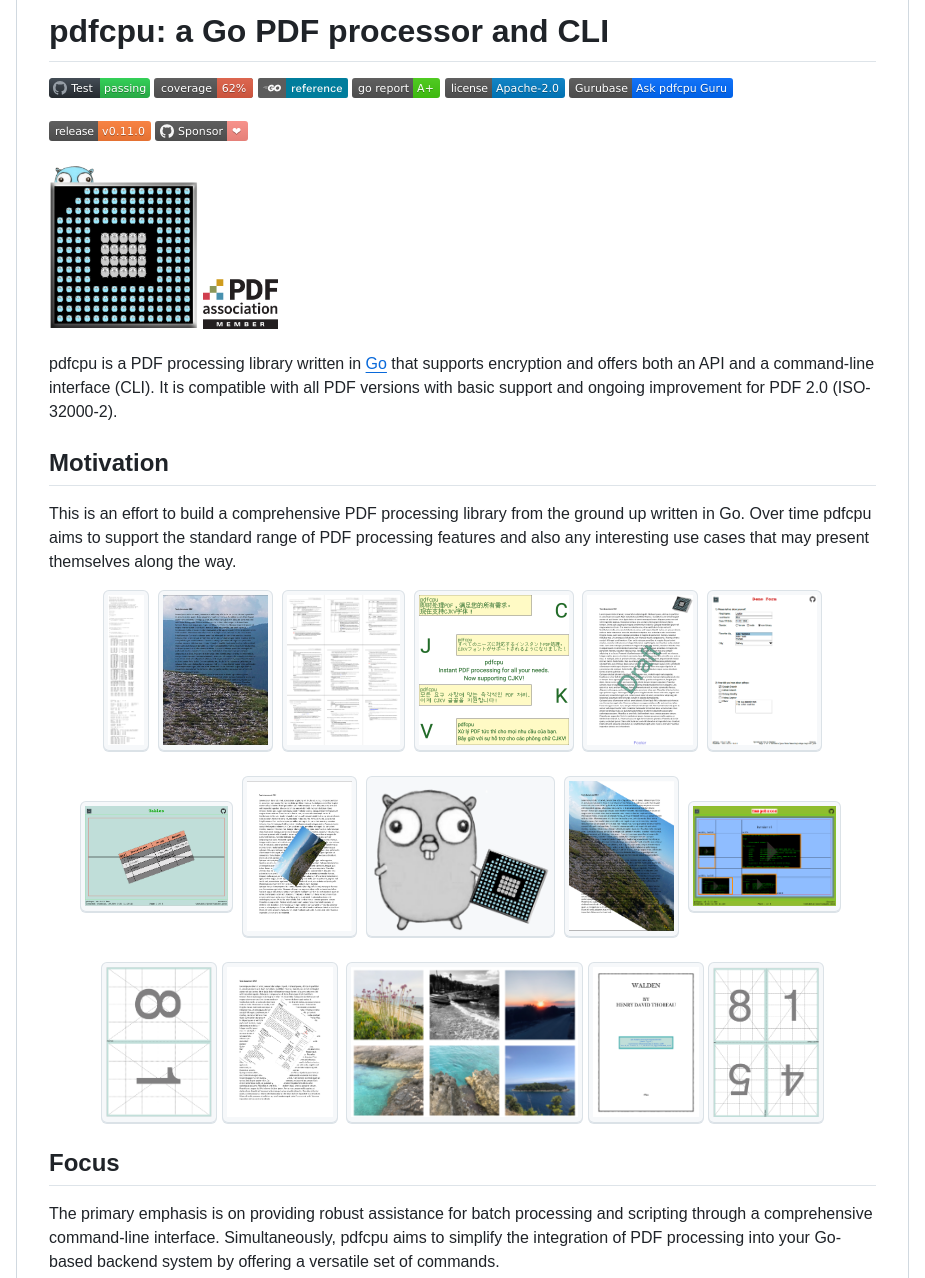 Pdfcpu Pdfcpu screenshot