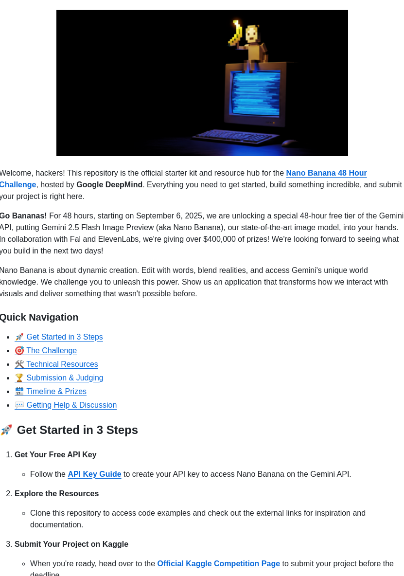 Google Gemini Nano Banana Hackathon Kit screenshot