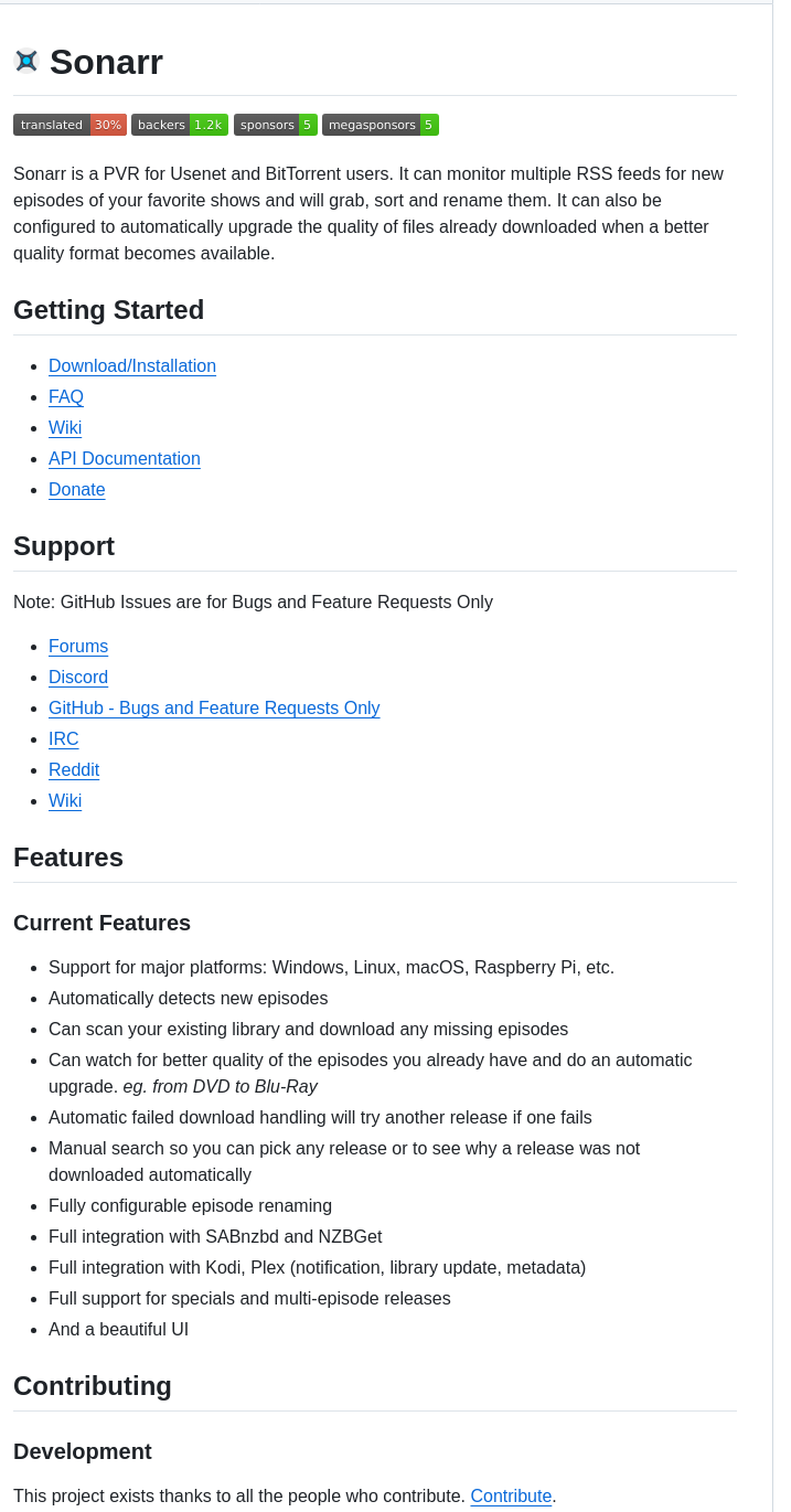 Sonarr Sonarr screenshot