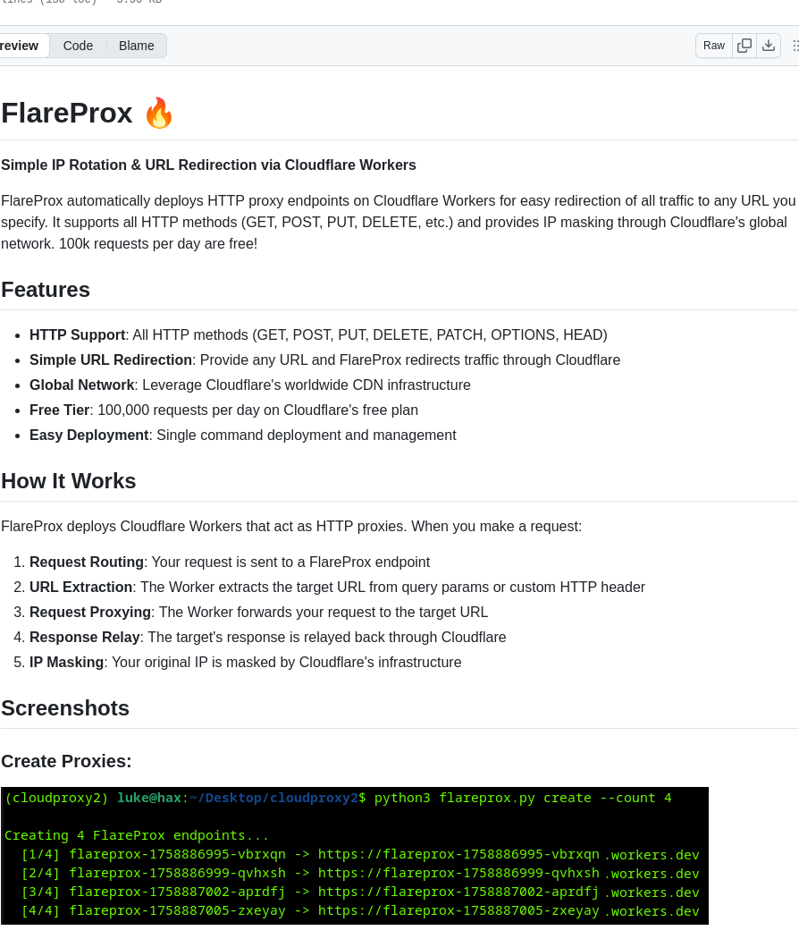 Mrturvey Flareprox screenshot