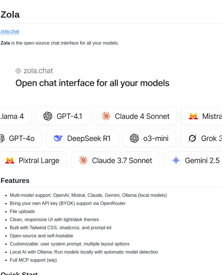 Ibelick Zola screenshot
