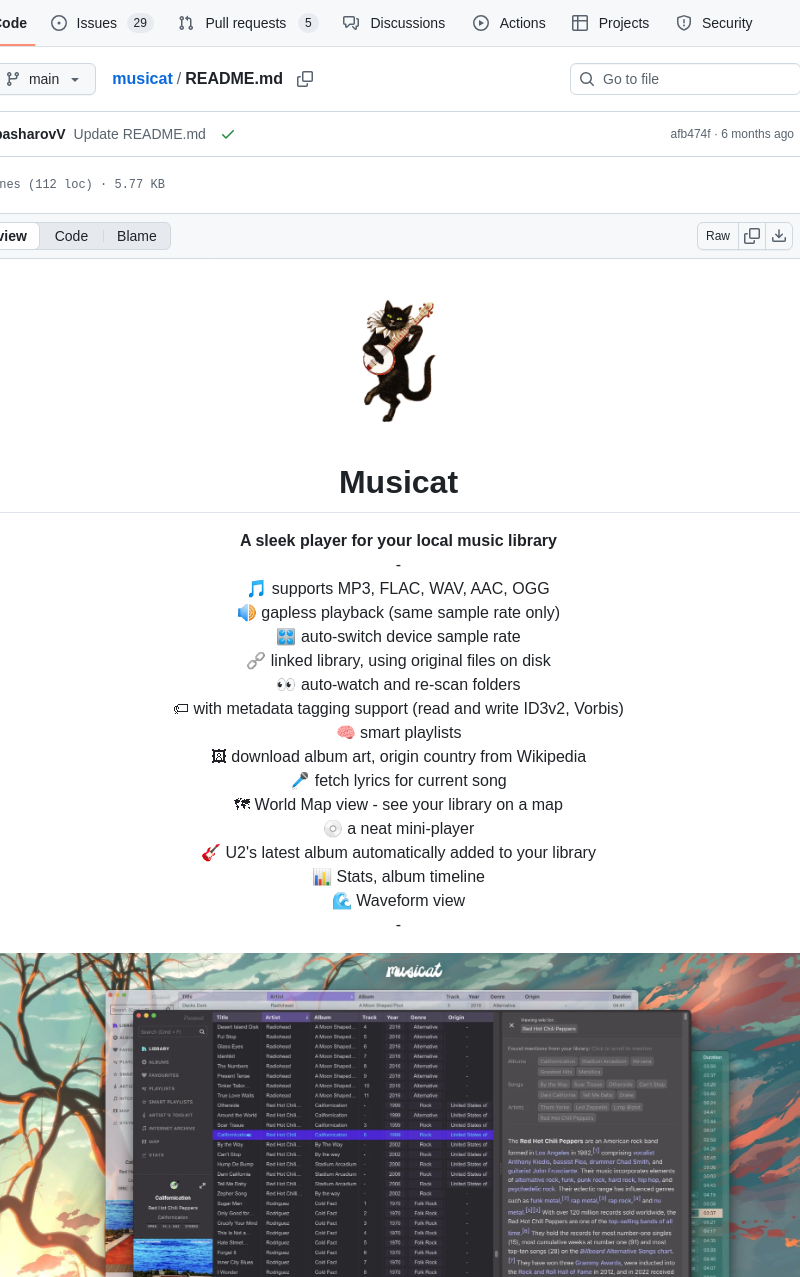 Basharovv Musicat screenshot