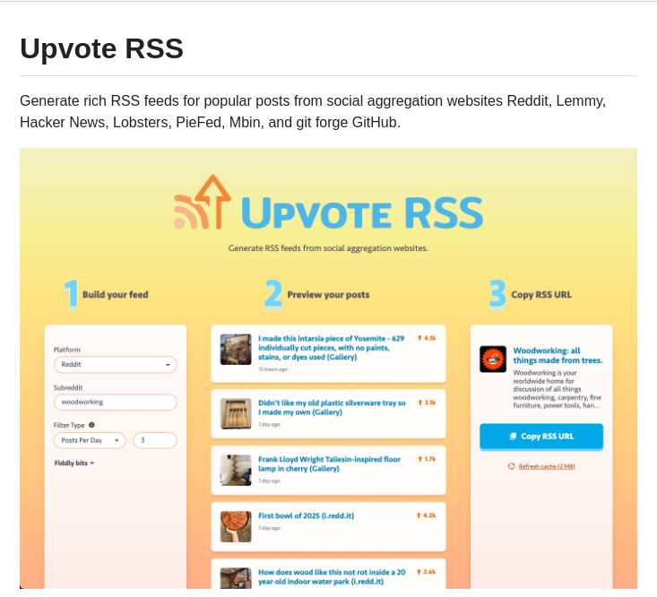 Johnwarne Upvote Rss screenshot