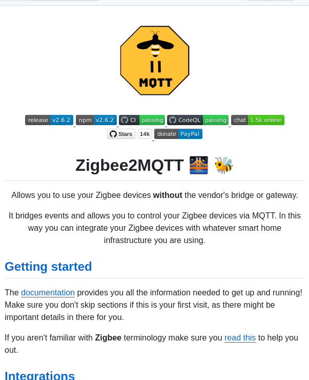 Koenkk Zigbee2mqtt screenshot