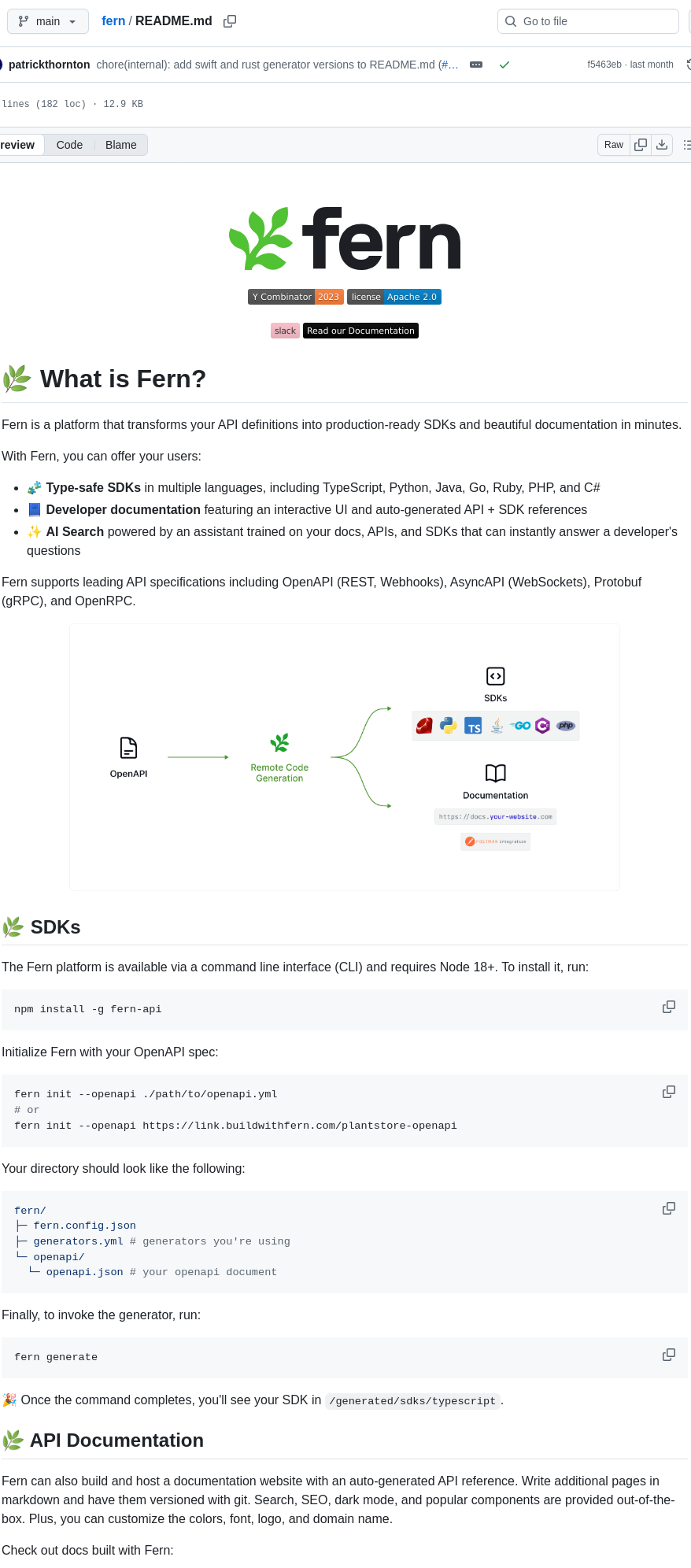 Fern Api Fern screenshot
