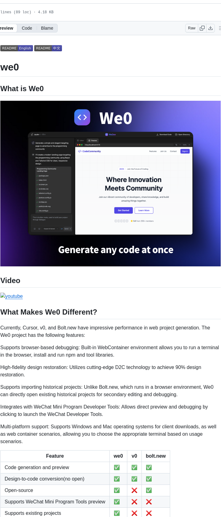 We0 Dev We0 screenshot