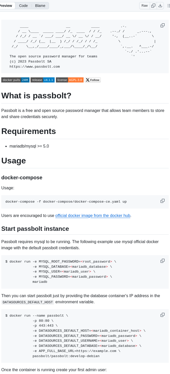 Passbolt Passbolt_docker screenshot