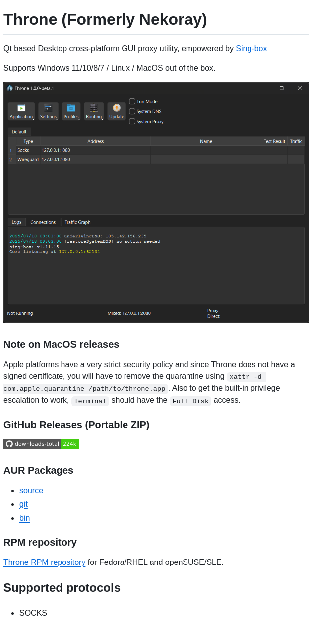 Throneproj Throne screenshot