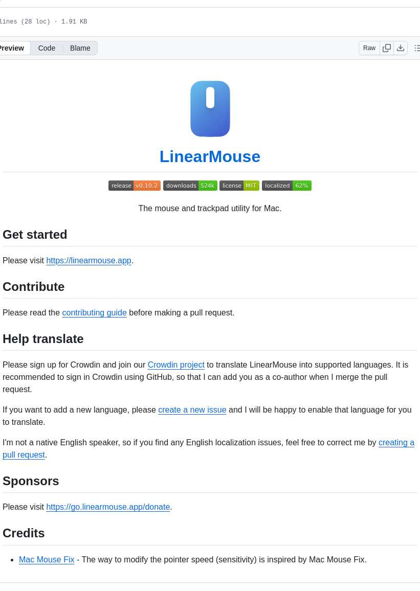 Linearmouse Linearmouse screenshot