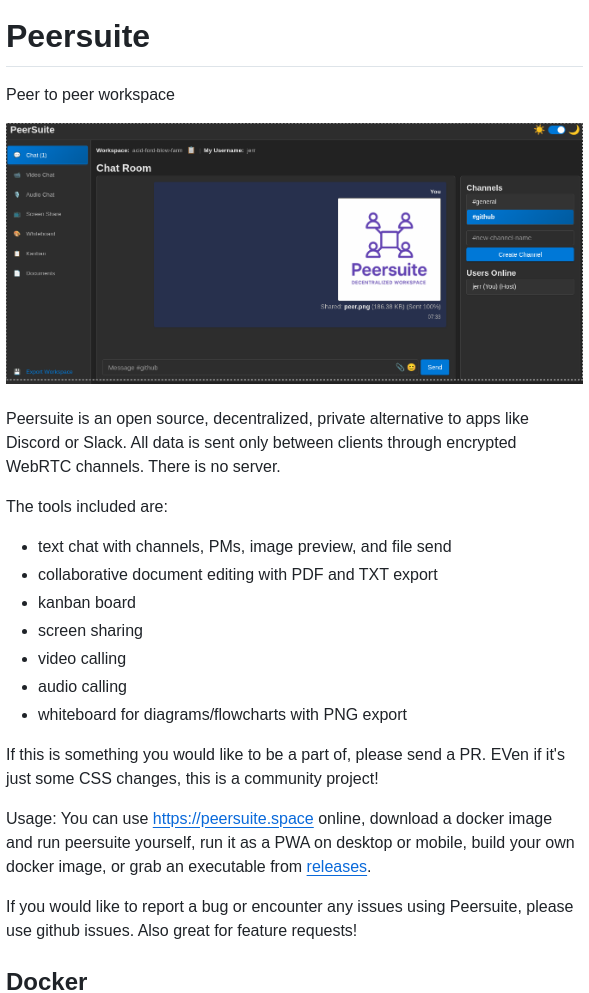 Openconstruct Peersuite screenshot