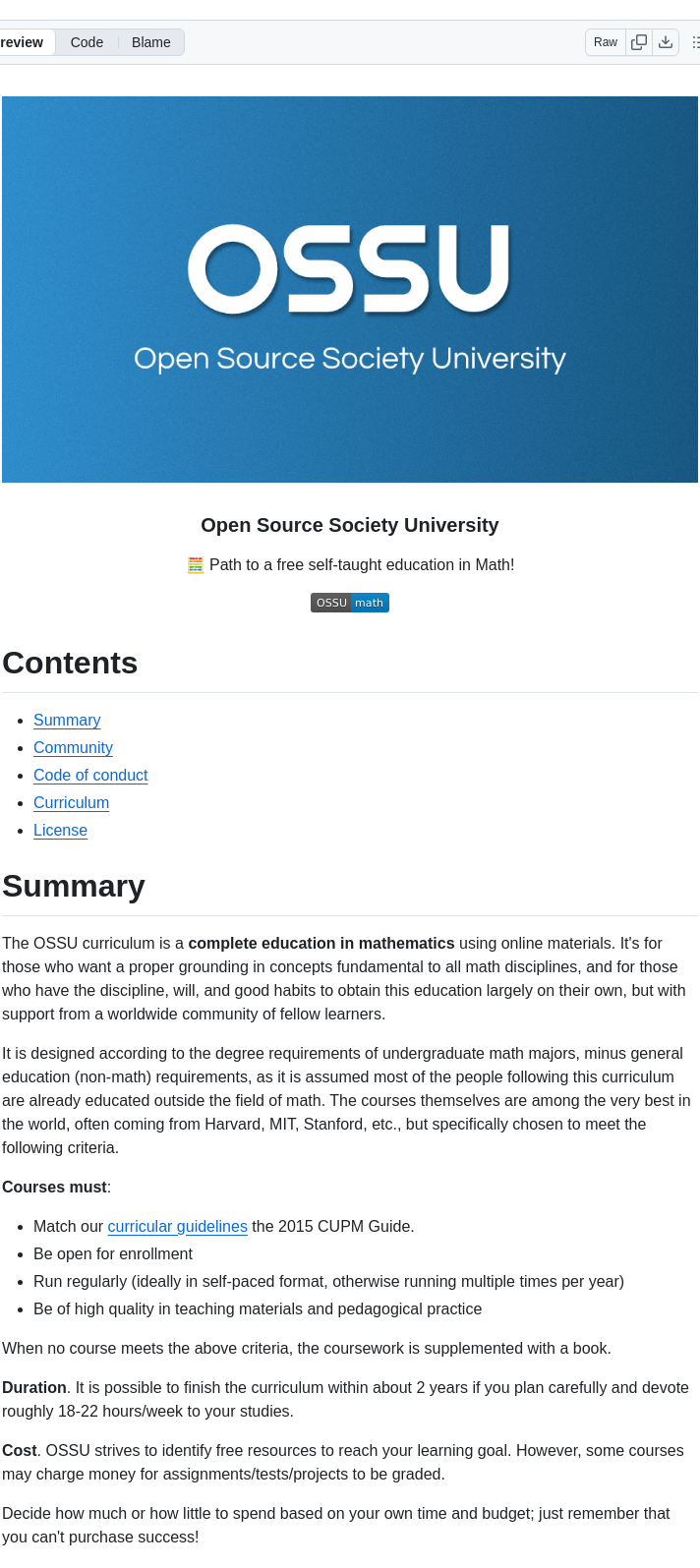 Ossu Math screenshot