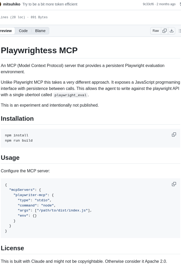 Mitsuhiko Playwrightess Mcp screenshot