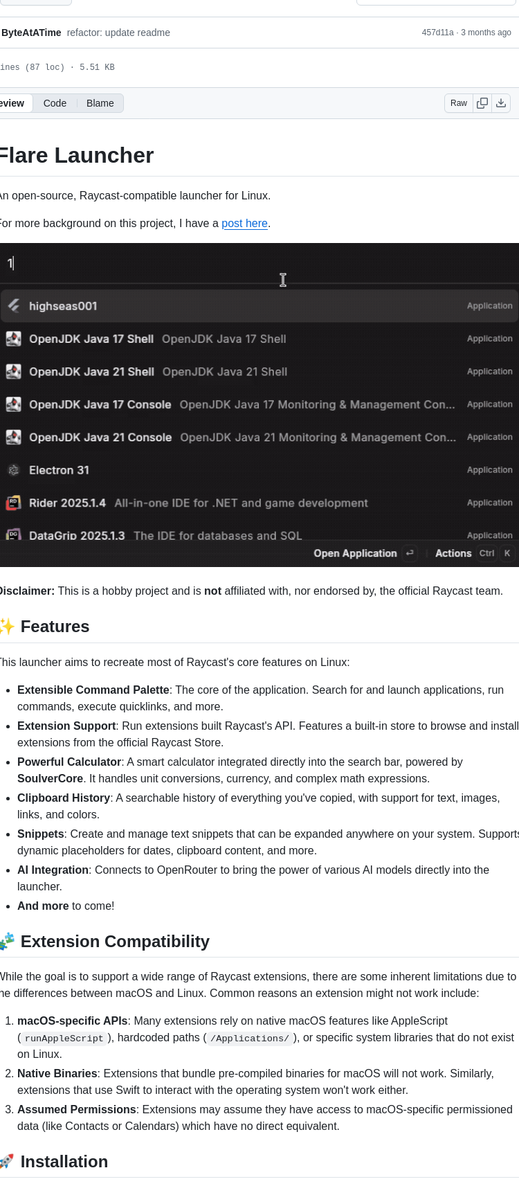 Byteatatime Flare screenshot