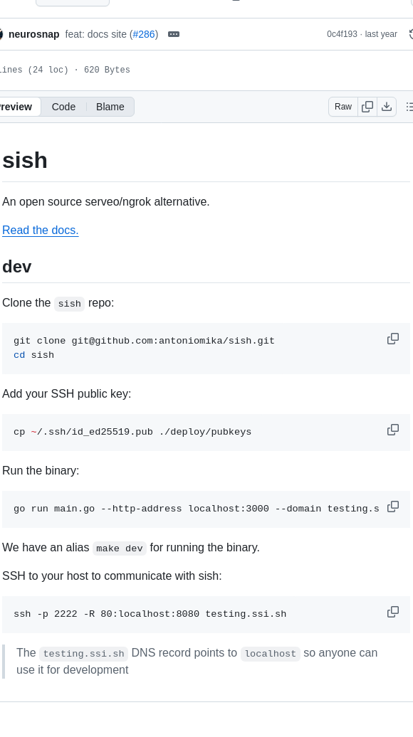 Antoniomika Sish screenshot