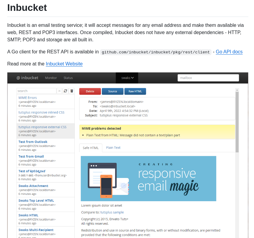 Inbucket Inbucket screenshot