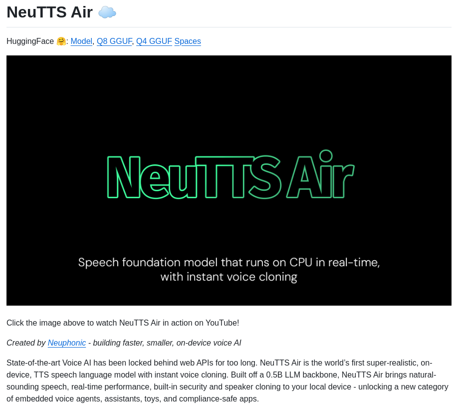 Neuphonic Neutts Air screenshot