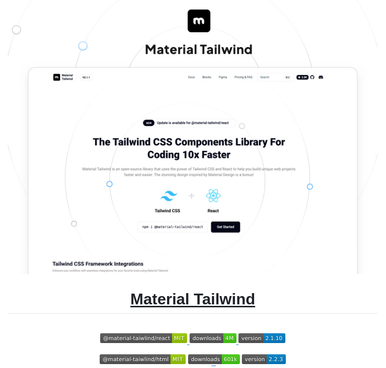 Creativetimofficial Material Tailwind screenshot