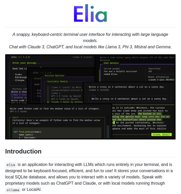 Darrenburns Elia screenshot