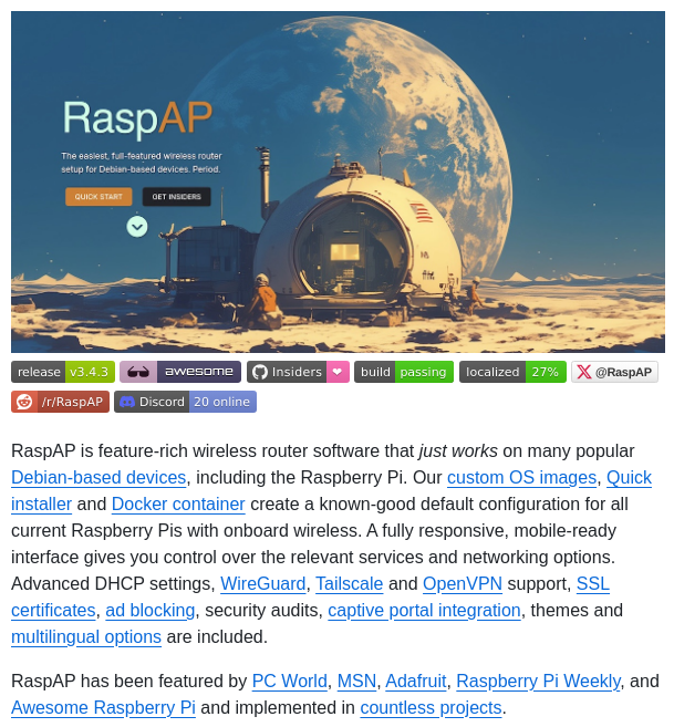 Raspap Raspap Webgui screenshot