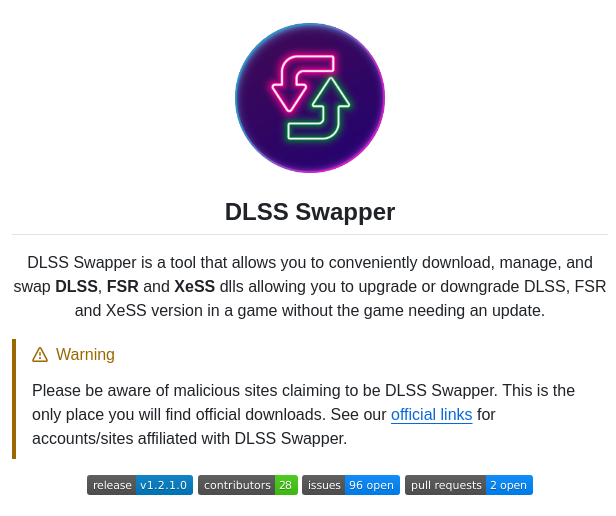 Beeradmoore Dlss Swapper screenshot