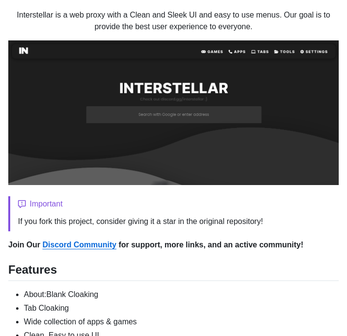 Useinterstellar Interstellar screenshot