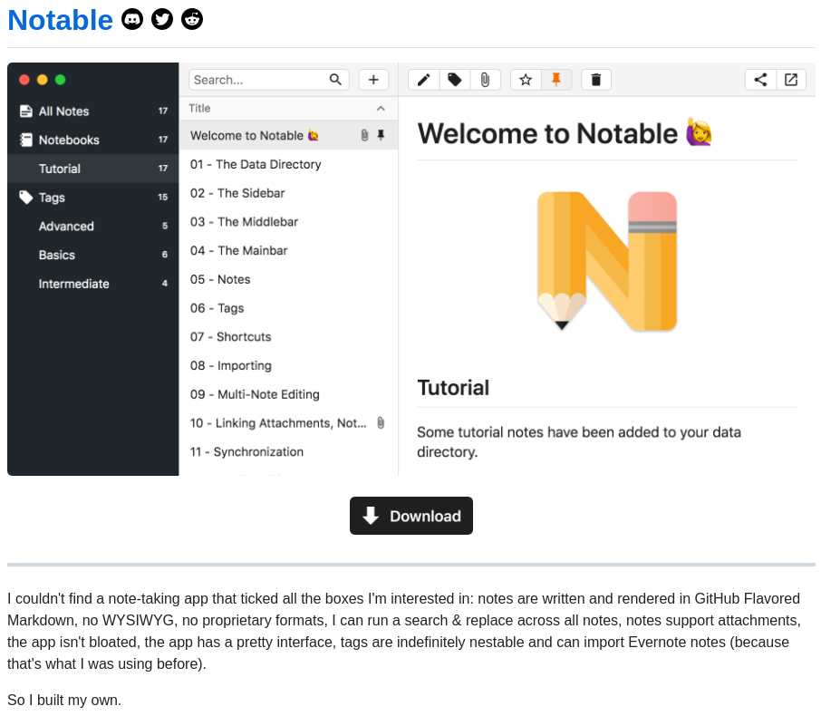 Notable Notable screenshot