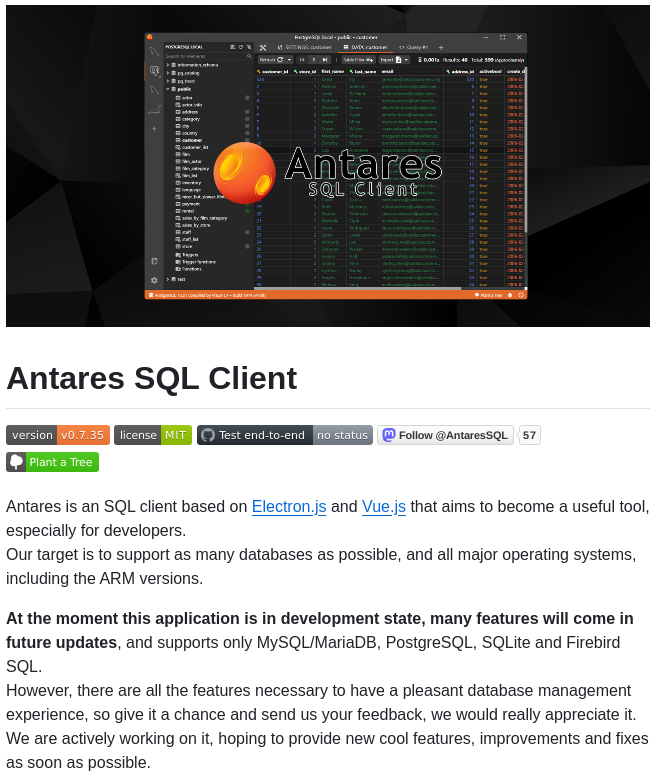 Antares Sql Antares screenshot