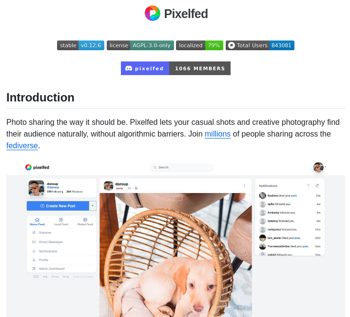 Pixelfed Pixelfed screenshot