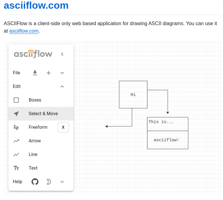 Lewish Asciiflow screenshot