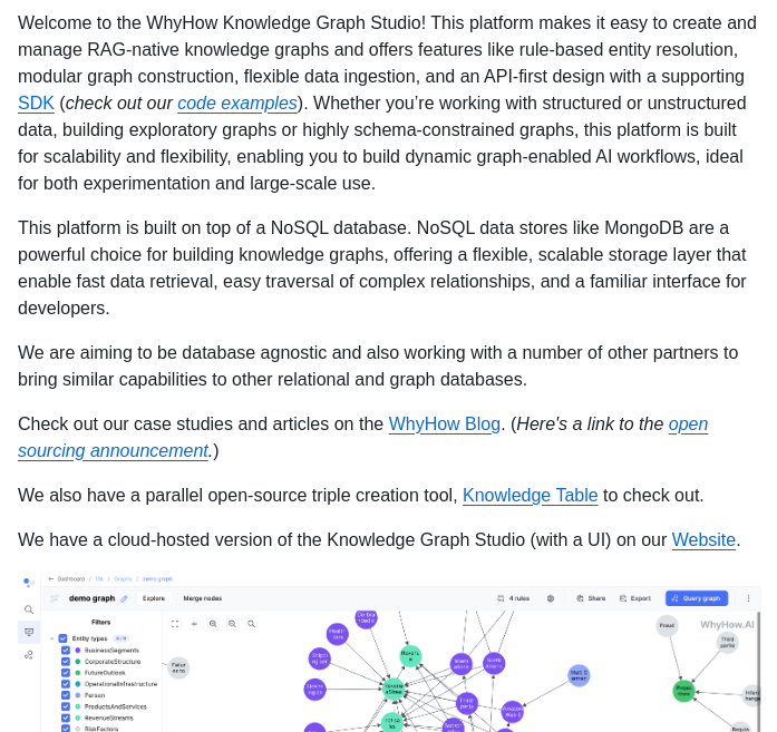 Whyhow Ai Knowledge Graph Studio screenshot