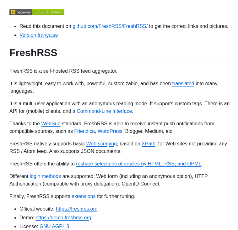 Freshrss Freshrss screenshot