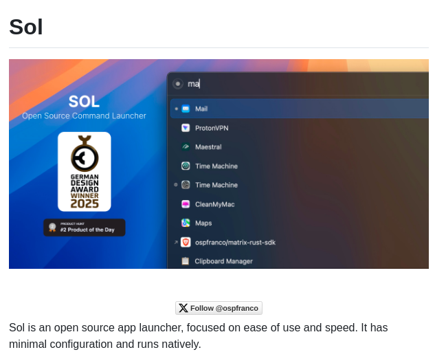 Ospfranco Sol screenshot