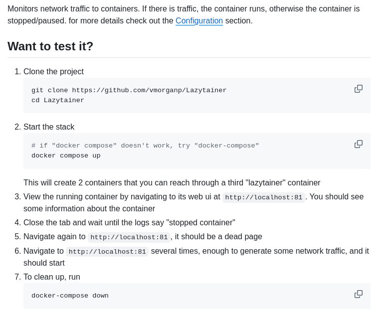 Vmorganp Lazytainer screenshot