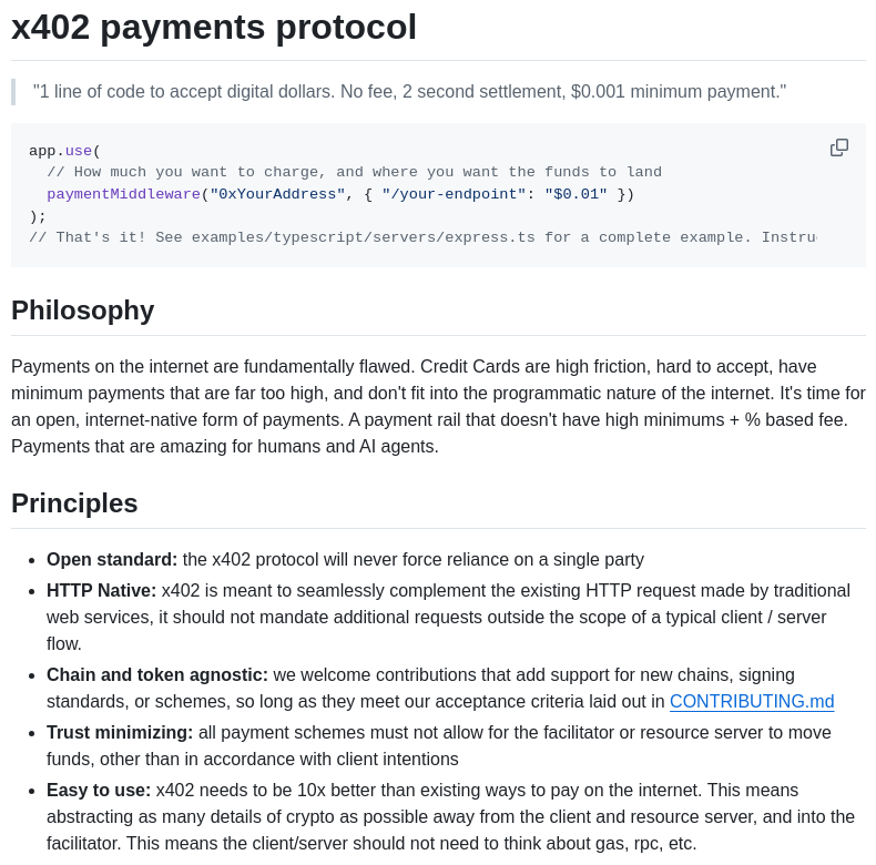 Coinbase X402 screenshot