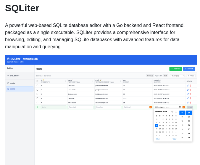 Ronreiter Sqliter screenshot
