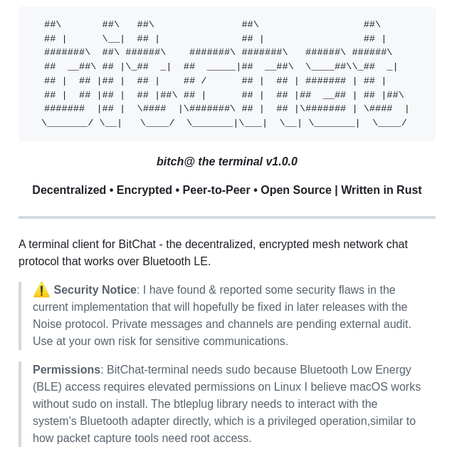 Shiloheye Bitchat Terminal screenshot