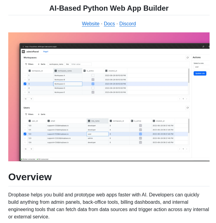 Dropbasehq Dropbase screenshot