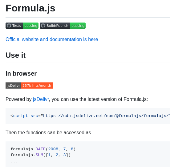 Formulajs Formulajs screenshot