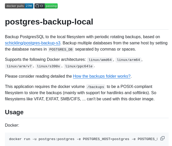 Prodrigestivill Docker Postgres Backup Local screenshot