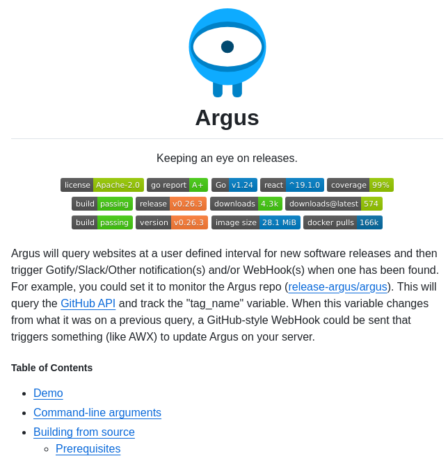 Release Argus Argus screenshot