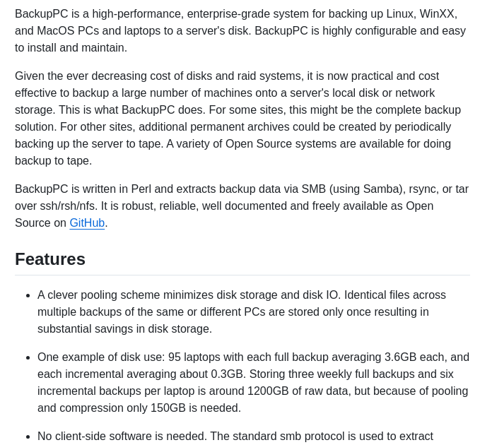 Backuppc Backuppc screenshot