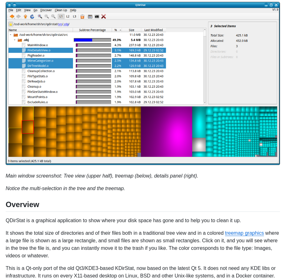 Shundhammer Qdirstat screenshot