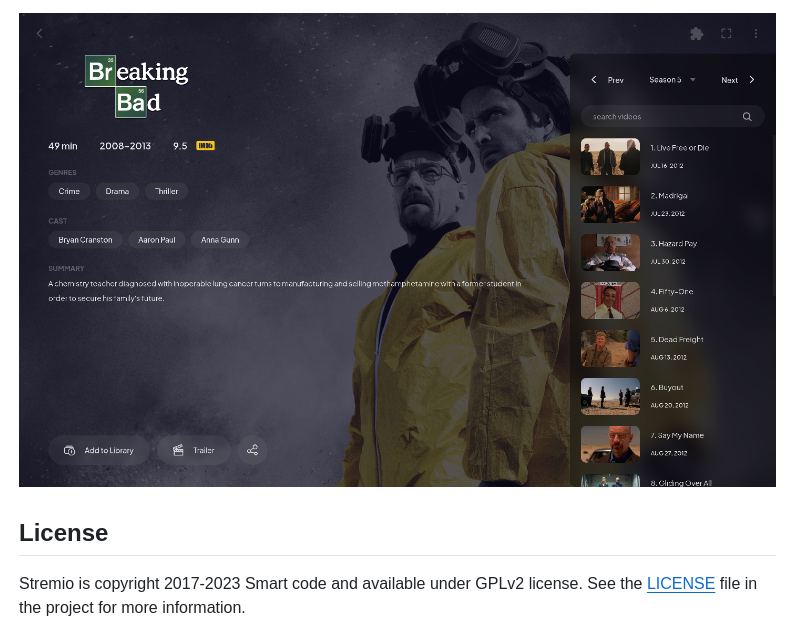Stremio Stremio Web screenshot