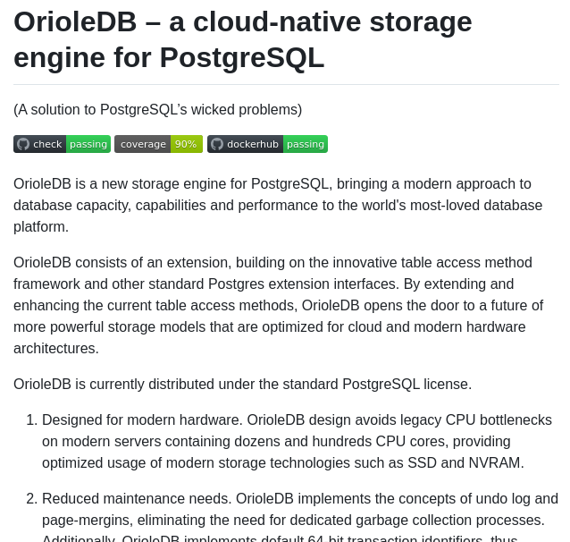 Orioledb Orioledb screenshot