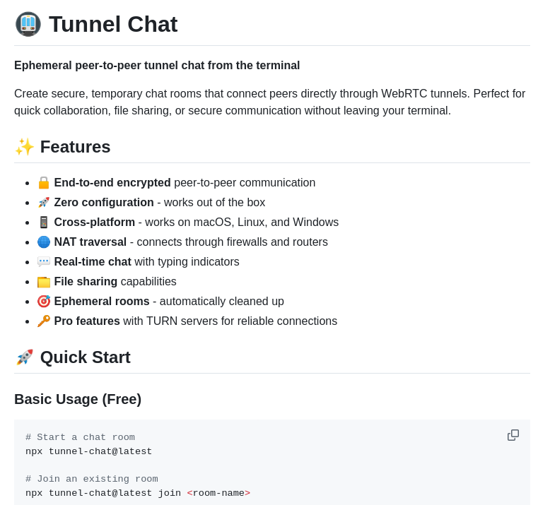 Razchiriac Tunnel Chat screenshot