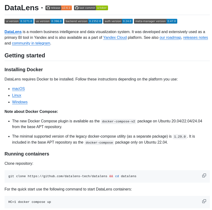 Datalens Tech Datalens screenshot